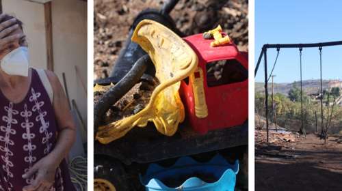 Η επόμενη ημέρα της φωτιάς στο Κρυονέρι: Καμένα σπίτια, στάχτες και αποκαΐδια, σε απόγνωση οι κάτοικοι [εικόνες]