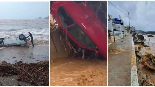 Κακοκαιρία: Εικόνες αποκάλυψης στο Ηράκλειο - Εγκλωβίστηκαν οδηγοί, ποτάμια οι δρόμοι - Μήνυμα 112 στο Λασίθι [βίντεο]