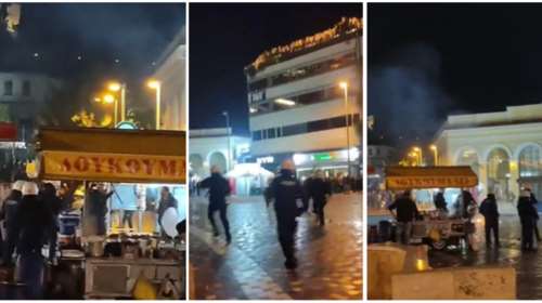 Μοναστηράκι: Χαμός στην πλατεία με αστυνομικούς να κυνηγούν 18χρονο που τους πέταγε πέτρες [εικόνες, βίντεο]