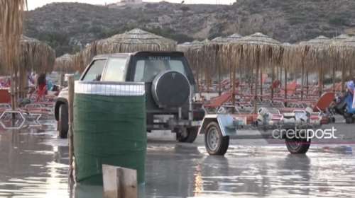 Ελαφονήσι: Ξέφραγο αμπέλι η μαγευτική παραλία - Τζιπ με... τρέιλερ έκανε βόλτες δίπλα στο νερό [βίντεο]