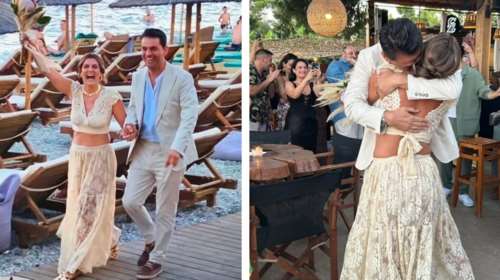 Χριστίνα Βραχάλη: Ξέφρενο γαμήλιο beach party μια ημέρα μετά τον γάμο της δίπλα στο κύμα