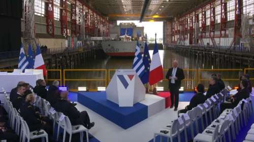 Έγινε η καθέλκυση της πρώτης φρεγάτας Belh@rra - Στη Γαλλία ο Παναγιωτόπουλος για την τελετή