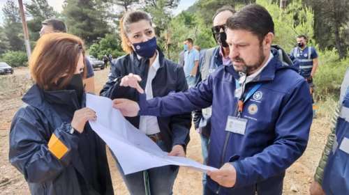 Στην Ιπποκράτειο Πολιτεία ο Νίκος Χαρδαλιάς: Σε εξέλιξη το σχέδιο διάνοιξης οδών διαφυγής σε περίπτωση φωτιάς [εικόνες]