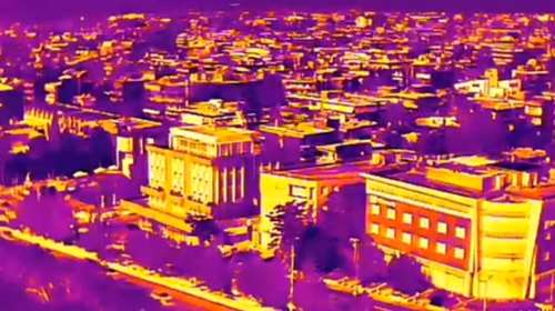 Καύσωνας: Εντυπωσιακή πτήση με θερμική κάμερα πάνω από την... καυτή Αθήνα [βίντεο]