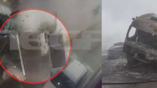 Εγνατία Οδός: Βίντεο ντοκουμέντο - Η σοκαριστική στιγμή που η νταλίκα πέφτει πάνω στα ΙΧ στα διόδια