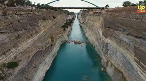 Εντυπωσιακό βίντεο: Η μεγάλη κατολίσθηση στον Ισθμό της Κορίνθου από ψηλά