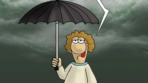 Αρκάς: Το σκίτσο που τρολάρει τον καιρό για τις βροχές του Ιουνίου