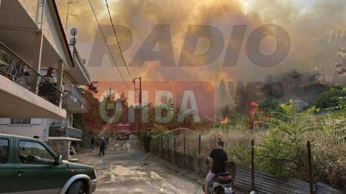 Μεγάλη φωτιά στη Θήβα - Καίει πολύ κοντά σε σπίτια [εικόνες-βίντεο]