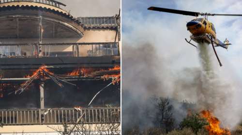 Πύρινο μέτωπο στο Πανόραμα Βούλας: Έφτασε σε σπίτια -  Μεγάλη επιχείρηση εκκένωσης της περιοχής [εικόνες, βίντεο]