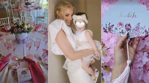Μαντώ Γαστεράτου: Η κουκλίστικη βάφτιση της κόρης της - Μαμά και κόρη στα λευκά - Η κομψή νονά και η παραμυθένια διακόσμηση