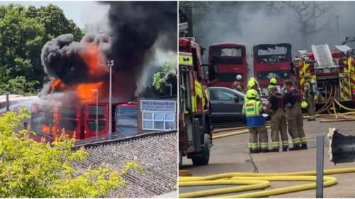 Βρετανία: Φωτιά σε λεωφορεία μετά από έκρηξη σε αμαξοστάσιο του Λονδίνου [εικόνες, βίντεο]