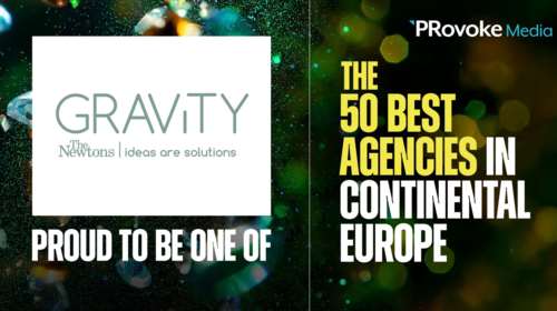 Η Gravity The Newtons στη λίστα των 50 Best Agencies in Continental Europe