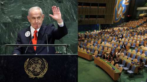 ΟΗΕ: Επεισοδιακή η ομιλία Νετανιάχου - Πολλοί αποχώρησαν όταν ανέβηκε στο βήμα, άλλοι χειροκροτούσαν [βίντεο]