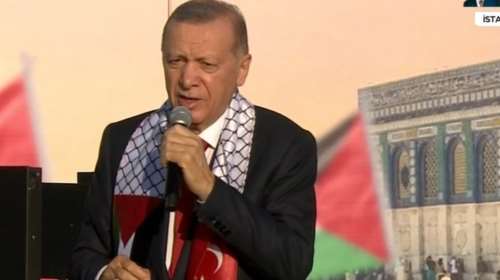 Φιέστα Ερντογάν για τη &quot;Μεγάλη Παλαιστίνη&quot;: &quot;Η Χαμάς δεν είναι τρομοκρατική οργάνωση, το Ισραήλ είναι δυναμη κατοχής&quot;