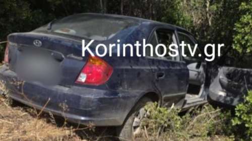 Αμόνι Κορινθίας: Τροχαίο με τρεις τραυματίες - Το αυτοκίνητο βγήκε από την πορεία του και έπεσε σε δέντρα