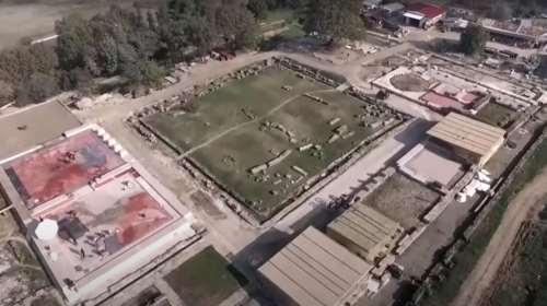 Ανάκτορο του Φιλίππου Β&#39;: Εντυπωσιακή περιήγηση με drone πάνω από τον &quot;Παρθενώνα της Μακεδονίας&quot; [Βίντεο]