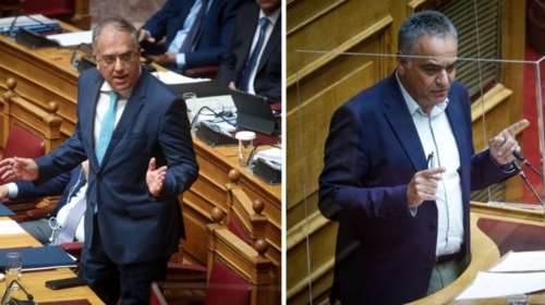 Άγριος καυγάς Θεοδωρικάκου - Σκουρλέτη στη Βουλή: &quot;Εμένα δεν θα μου μιλάς έτσι, ακούς;&quot; - Πλακώθηκαν και στον διάδρομο