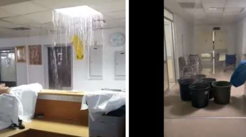 Απίστευτες εικόνες σε ΜΕΘ του νοσοκομείου Λάρνακας: Τρέχουν νερά από το ταβάνι - Έβαλαν κουβάδες [βίντεο]