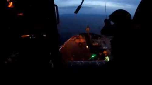 Με ελικόπτερο του Πολεμικού Ναυτικού μεταφέρθηκε ασθενής από πλοίο [Βίντεο]