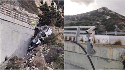 Νεκρός 19χρονος σε τροχαίο στο Λασίθι: Το αυτοκίνητό του έπεσε από γέφυρα - Εκαναν μιάμιση ώρα να τον ανασύρουν