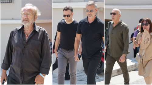 Κηδεία Γεράσιμου Μιχελή: Συγκίνηση στο τελευταίο αντίο στον ηθοποιό -  Ολη η παρέα του &quot;Παρά 5&quot; εκεί