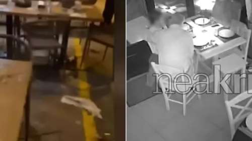 Μάκης Βορίδης: Βίντεο ντοκουμέντο με το χάος που προκάλεσαν άγνωστοι μετά την επίθεση - Πέταξαν αυγά και σήκωσαν τραπέζια