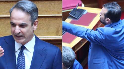 &quot;Δεν θα μας δείρετε κιόλας, κύριε 13-0 - Σιγά τα αίματα&quot;: Η αντίδραση του Μητσοτάκη στις φωνές του Παππά στη Βουλή [βίντεο]