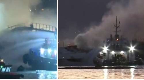 Πειραιάς: Μεγάλη πυρκαγιά στη Μαρίνα Ζέας – Βυθίστηκαν τρία σκάφη [εικόνες]