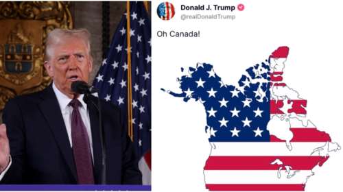 Επιμένει στις προκλήσεις ο Τραμπ: Δημοσίευσε χάρτη που δείχνει τον Καναδά ως &quot;πολιτεία&quot; των ΗΠΑ