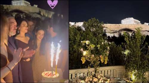 Σίλια Κριθαριώτη: Γενέθλια στη βεράντα της με τη μαγευτική θέα στην Ακρόπολη - Ο στολισμός με κηροπήγια και σταφύλια