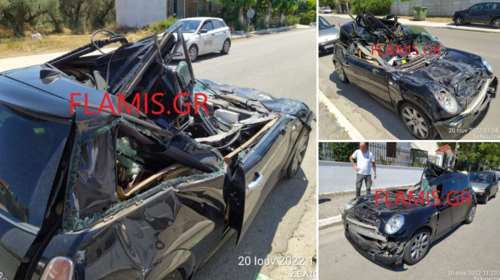 Οδηγός γλίτωσε από θαύμα στην Πάτρα: Το αμάξι έπεσε σε νταλίκα κι έγινε λιώμα [εικόνες]