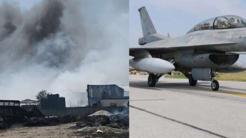 Ν. Αγχίαλος: Κόκκινη ζώνη απαγόρευσης κυκλοφορίας στην αποθήκη - Τι πυρομαχικά υπήρχαν, γιατί απομακρύνονται τα F-16