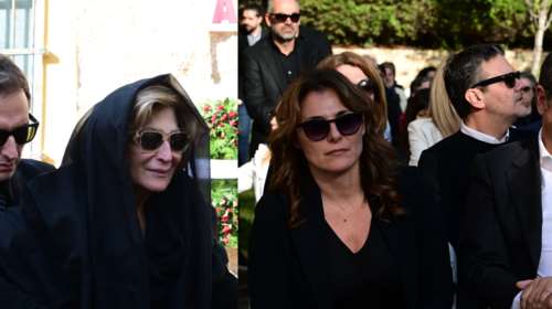 Κηδεία Αλέκου Φλαμπουράρη: Συντετριμμένη η σύζυγός του, Εύη - Παρόντες ο Αλέξης Τσίπρας και η Μπέτυ Μπαζιάνα