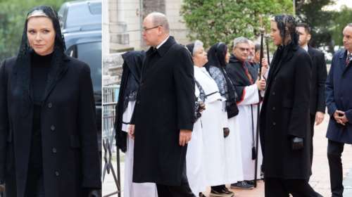 Η πένθιμη πριγκίπισσα Σαρλίν: Με δαντελένιο πέπλο στο κεφάλι, ανδρικό παλτό και παντελόνι