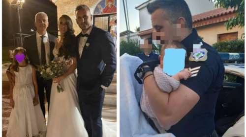 Παντρεύτηκε ο αστυνομικός που κρατούσε στην αγκαλιά του την κόρη της Καρολάιν [εικόνες - βίντεο]
