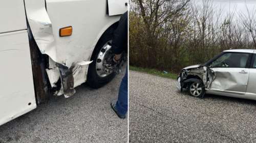 Λεωφορείο του ΚΤΕΛ Κοζάνης συγκρούστηκε με ΙΧ στο Μουζάκι Καρδίτσας