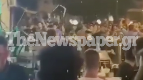 Βόλος: Άγριο ξύλο σε γλέντι - Εκσφενδόνιζαν τραπέζια, καρέκλες και σκαμπό [βίντεο]