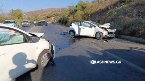 Κρήτη: Καραμπόλα στον τριών αυτοκινήτων ΒΟΑΚ με δύο τραυματίες