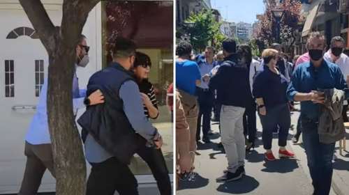 Γυναίκα φώναζε στον Τσίπρα: &quot;Προδότη, αλήτη η Μακεδονία είναι μία, ελληνική&quot; - Προσήχθη από αστυνομικούς [βίντεο]