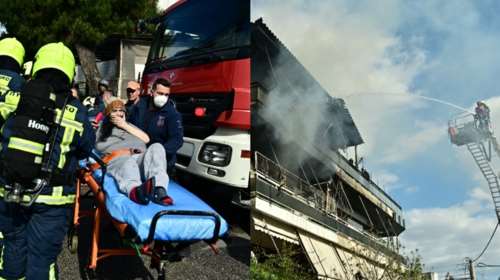 Φωτιά ξέσπασε σε τριώροφη κατοικία στο Χαϊδάρι - Η πυροσβεστική απεγκλώβισε δύο άτομα [βίντεο]