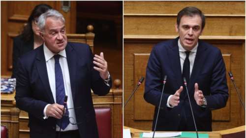 Τέμπη: Ανέβηκαν οι τόνοι στη Βουλή μεταξύ Βορίδη και Μάντζου για την Ευρωπαία Εισαγγελέα και την ευθύνη υπουργών