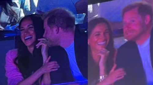 Τέλος στις φήμες για διαζύγιο: Μέγκαν και Χάρι σε τρυφερές στιγμές σε αγώνα μπάσκετ - Το... φιλί και η αστεία γκριμάτσα