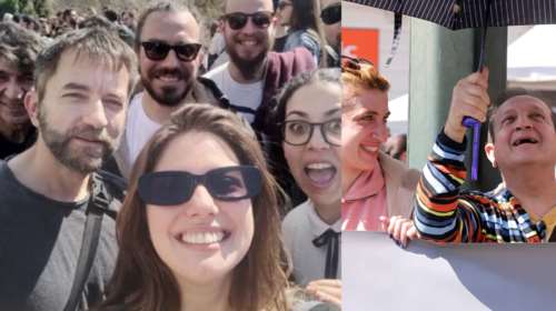 Τέμπη: Αρνητικά σχόλια στο Twitter με τις selfie και τα χαμόγελα ηθοποιών στη συγκέντρωση για την τραγωδία