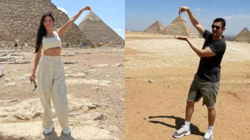 Ιωάννα Μπούκη - Αντώνης Σρόιτερ: Το μαγικό ταξίδι στο Κάιρο - Η βόλτα με καμήλες και οι πυραμίδες [Εικόνες]