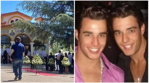 Θρήνος στην κηδεία του Χρήστου Κουτέλα: Τραγικές φιγούρες η μητέρα του κι ο δίδυμος αδερφός του [εικόνες]