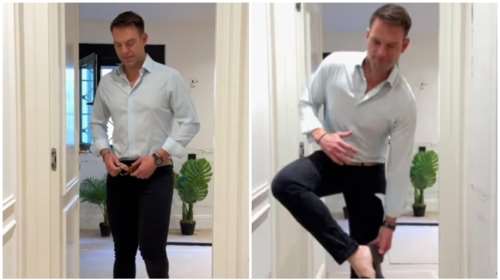 Βίντεο με τον Κασσελάκη λίγο πριν ψηφίσει - Κουμπώνεται, βάζει τη ζώνη και τα παπούτσια σε στιλ rich and famous