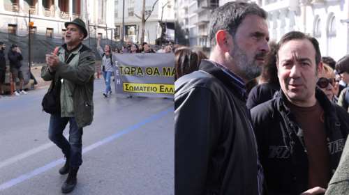 Τέμπη: Πολλοί γνωστοί ηθοποιοί και καλλιτέχνες στη συγκέντρωση - Οι παρουσίες και το πανό [Εικόνες]
