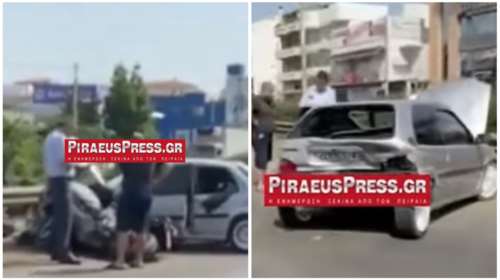 Σοβαρό τροχαίο στον Κηφισό: Μοτοσικλέτα σφήνωσε κάτω από αυτοκίνητο [εικόνες - βίντεο]