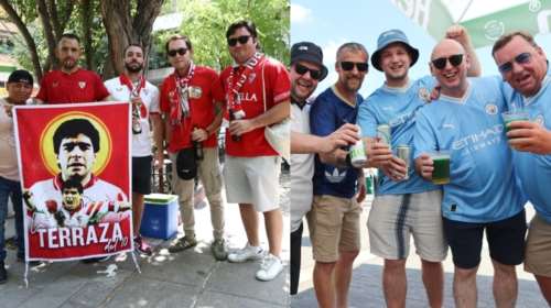 Καραϊσκάκη: Όλα τα φώτα στον Πειραιά - Ατελείωτη γιορτή πριν τον τελικό ανάμεσα σε Μάντσεστερ Σίτι και Σεβίλλη [Εικόνες]