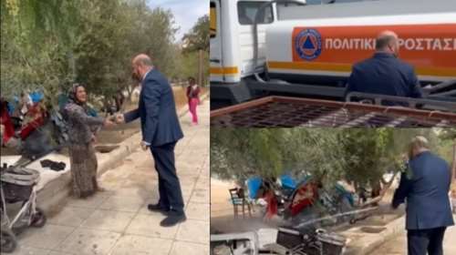 Πέραμα: Ο δήμαρχος κατάβρεξε με μάνικα τα πράγματα οικογένειας Ρομά- "Στο σπίτι σας, σε ίδρυμα τα μωρά, εσύ στη μπουζουρού"